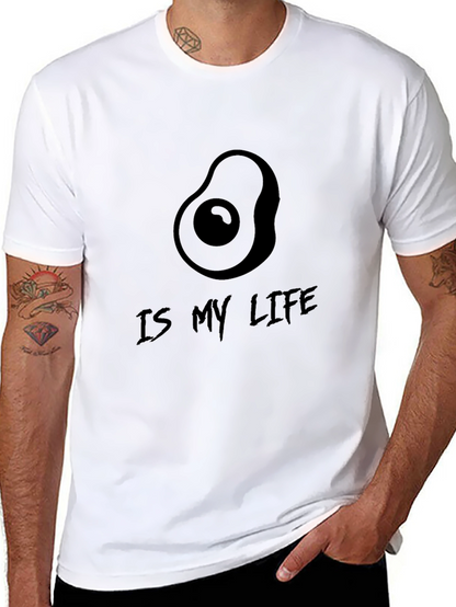 Avocado Is My Life Black Graphic Tee
