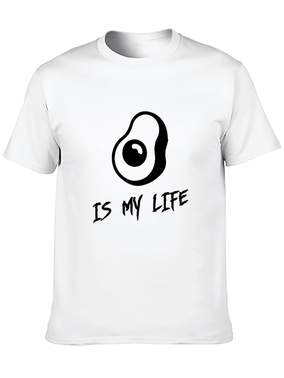 Avocado Is My Life Black Graphic Tee