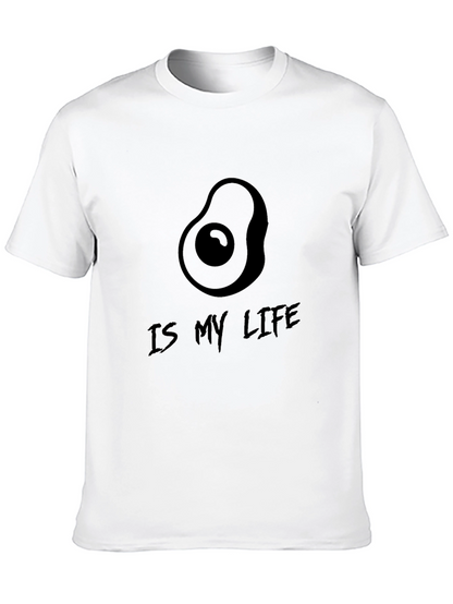 Avocado Is My Life Black Graphic Tee