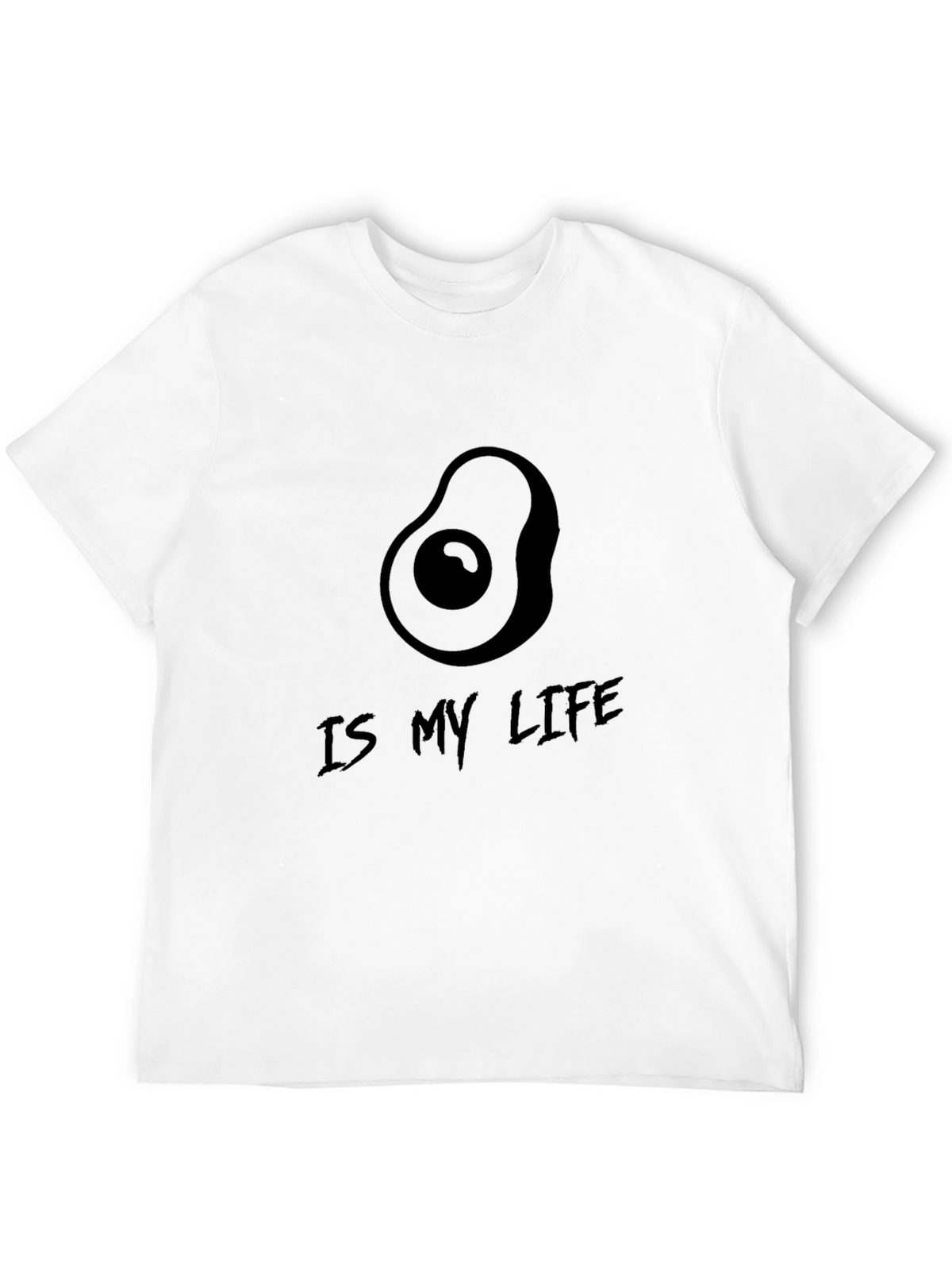Avocado Is My Life Black Graphic Tee