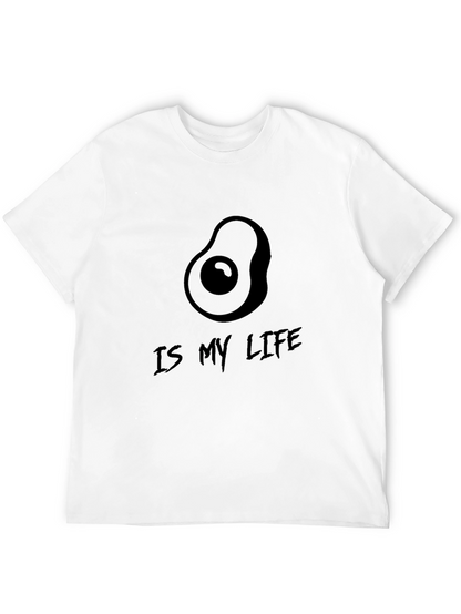 Avocado Is My Life Black Graphic Tee