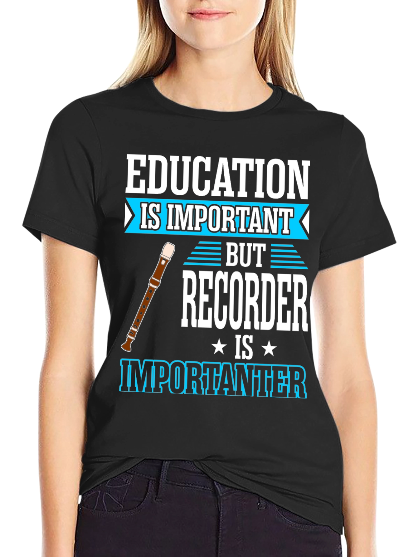 Education vs Recorder T-Shirt