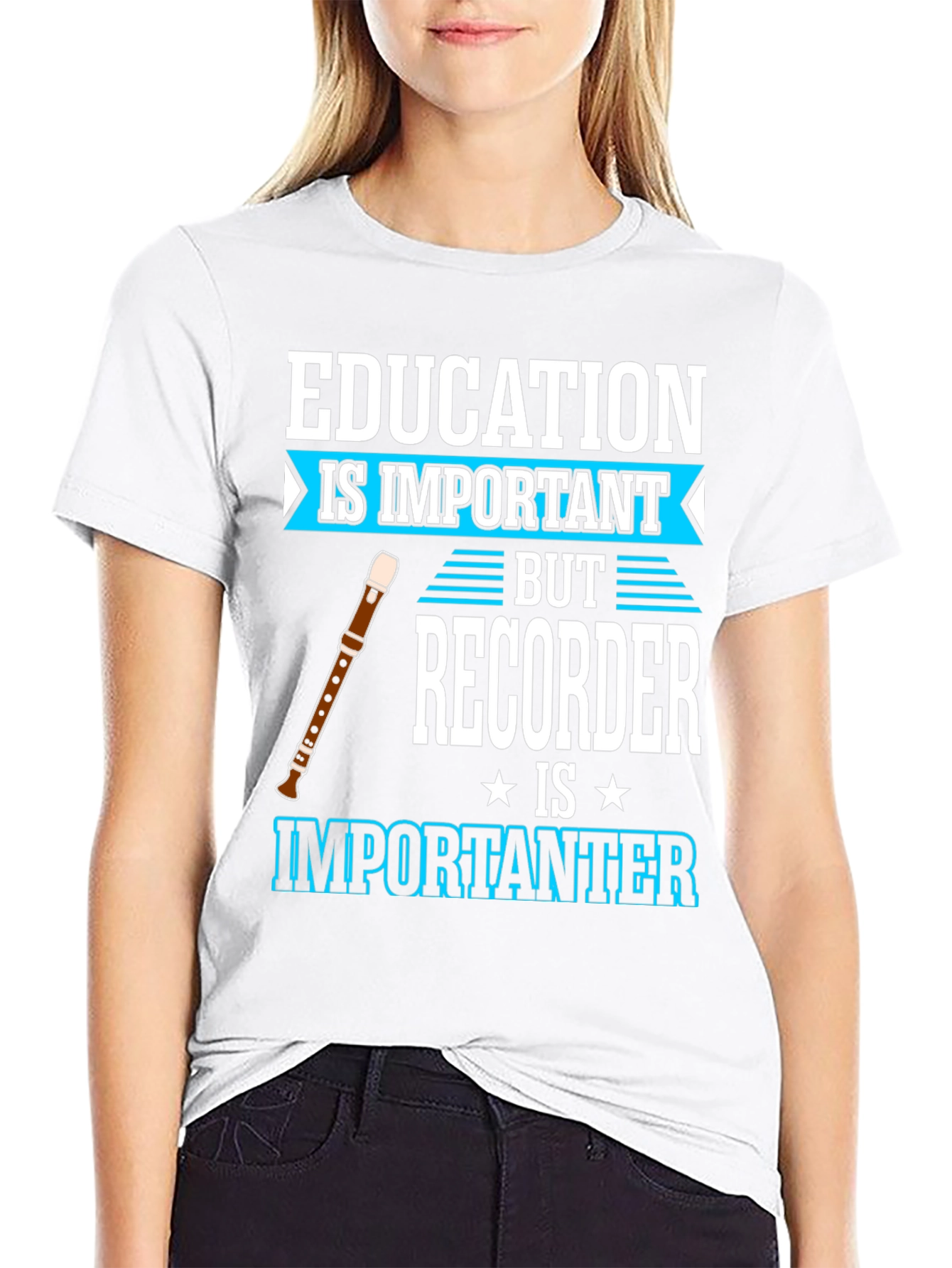 Education vs Recorder T-Shirt