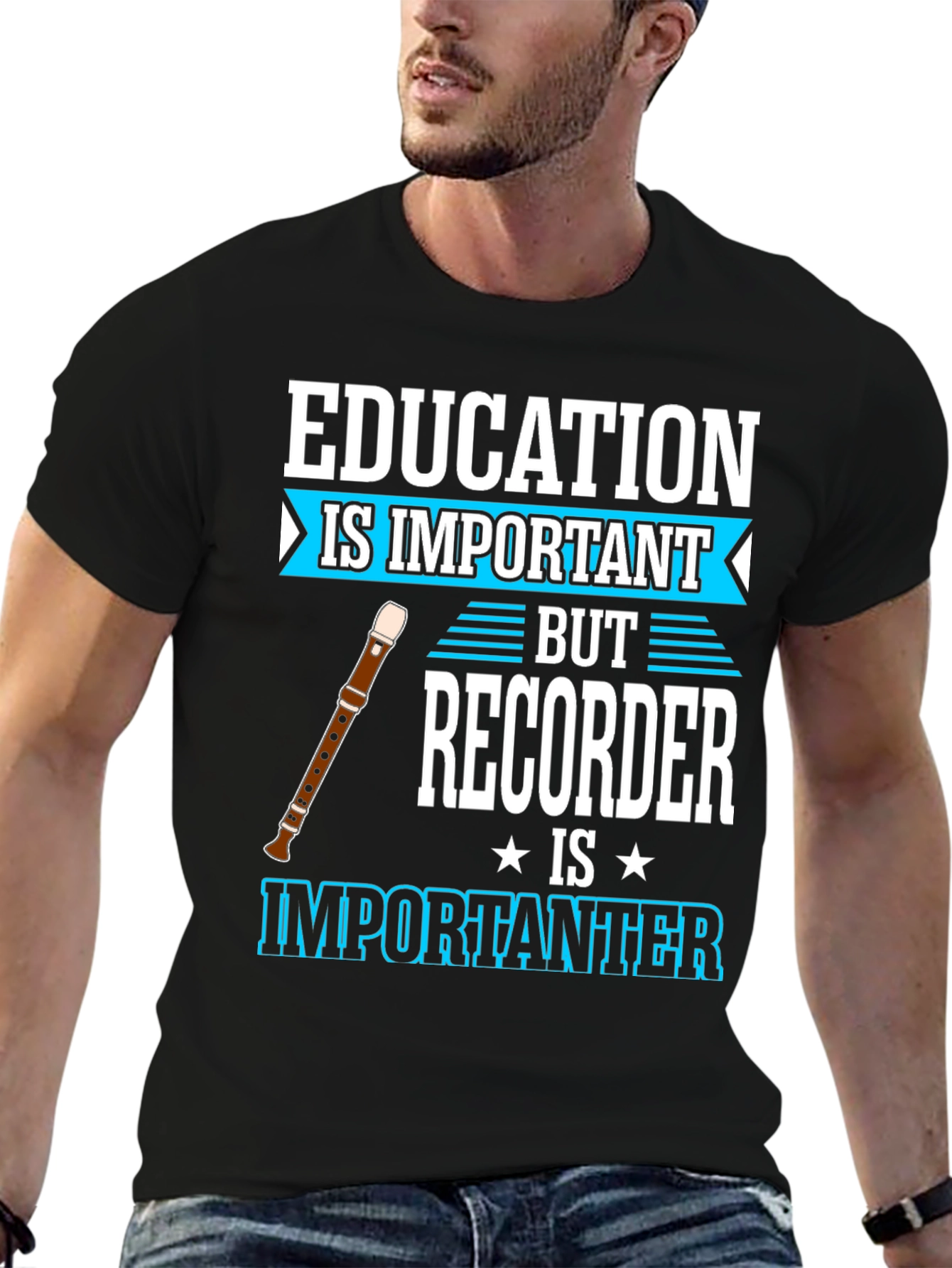 Education vs Recorder T-Shirt