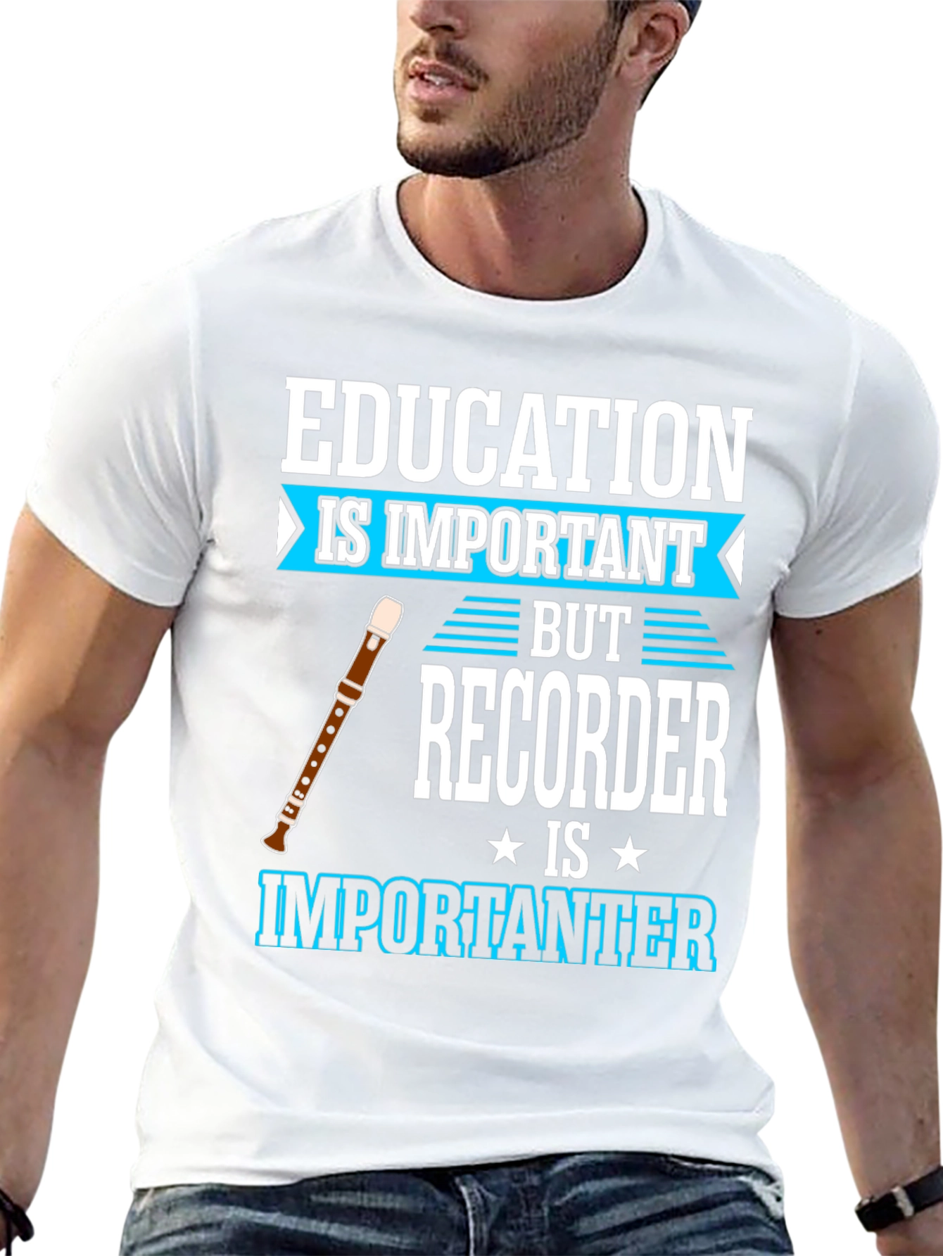 Education vs Recorder T-Shirt
