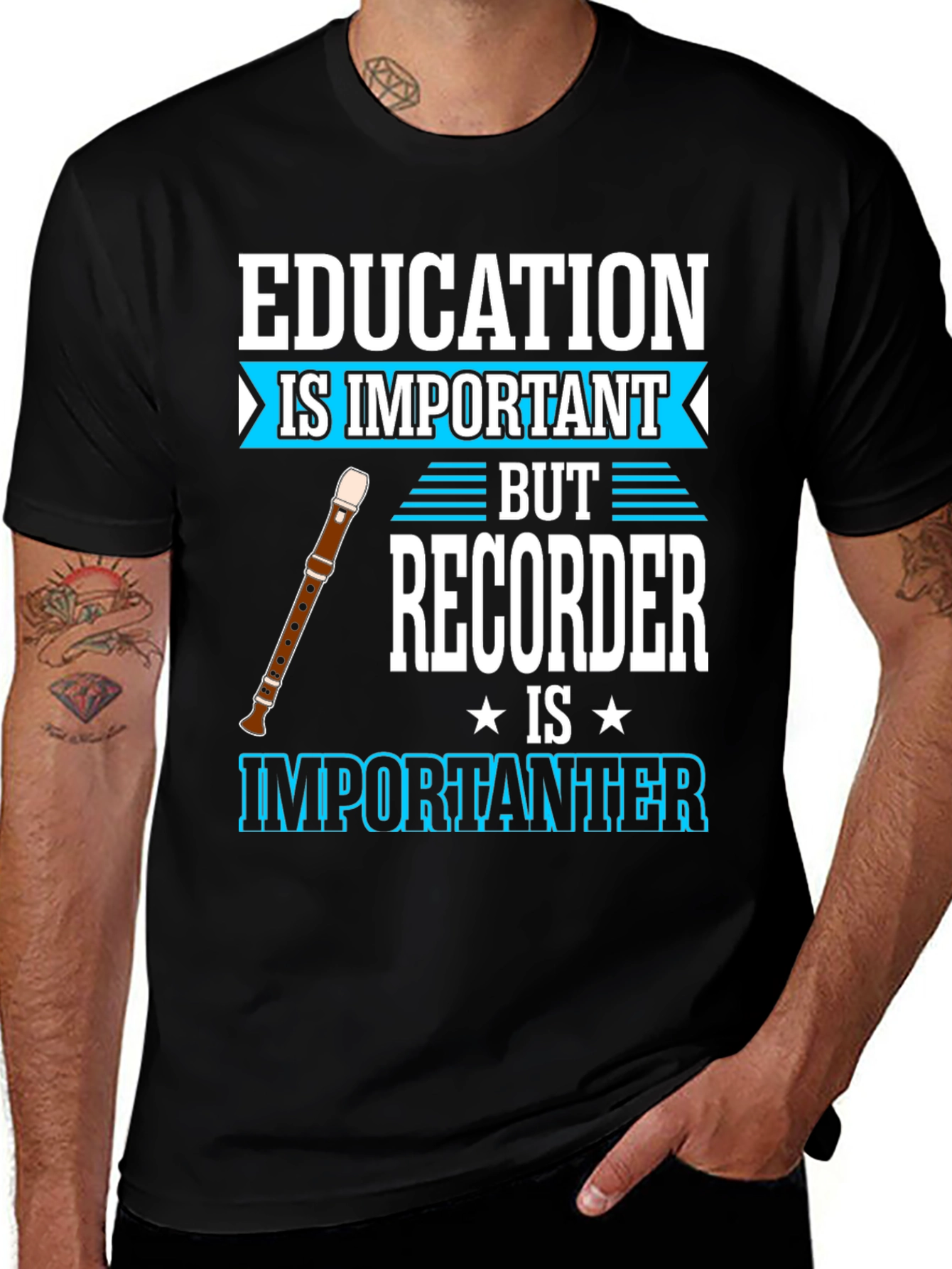 Education vs Recorder T-Shirt