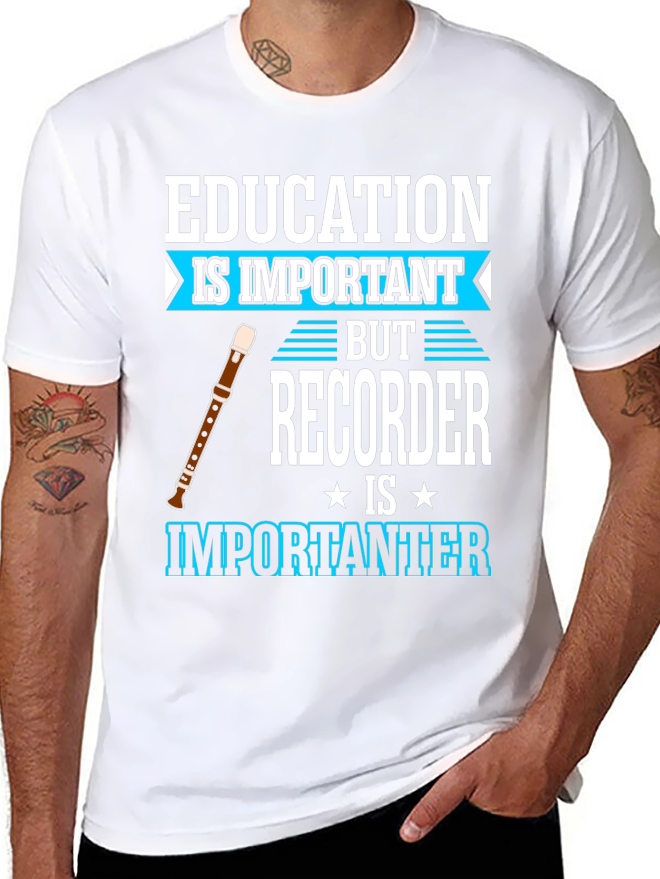 Education vs Recorder T-Shirt