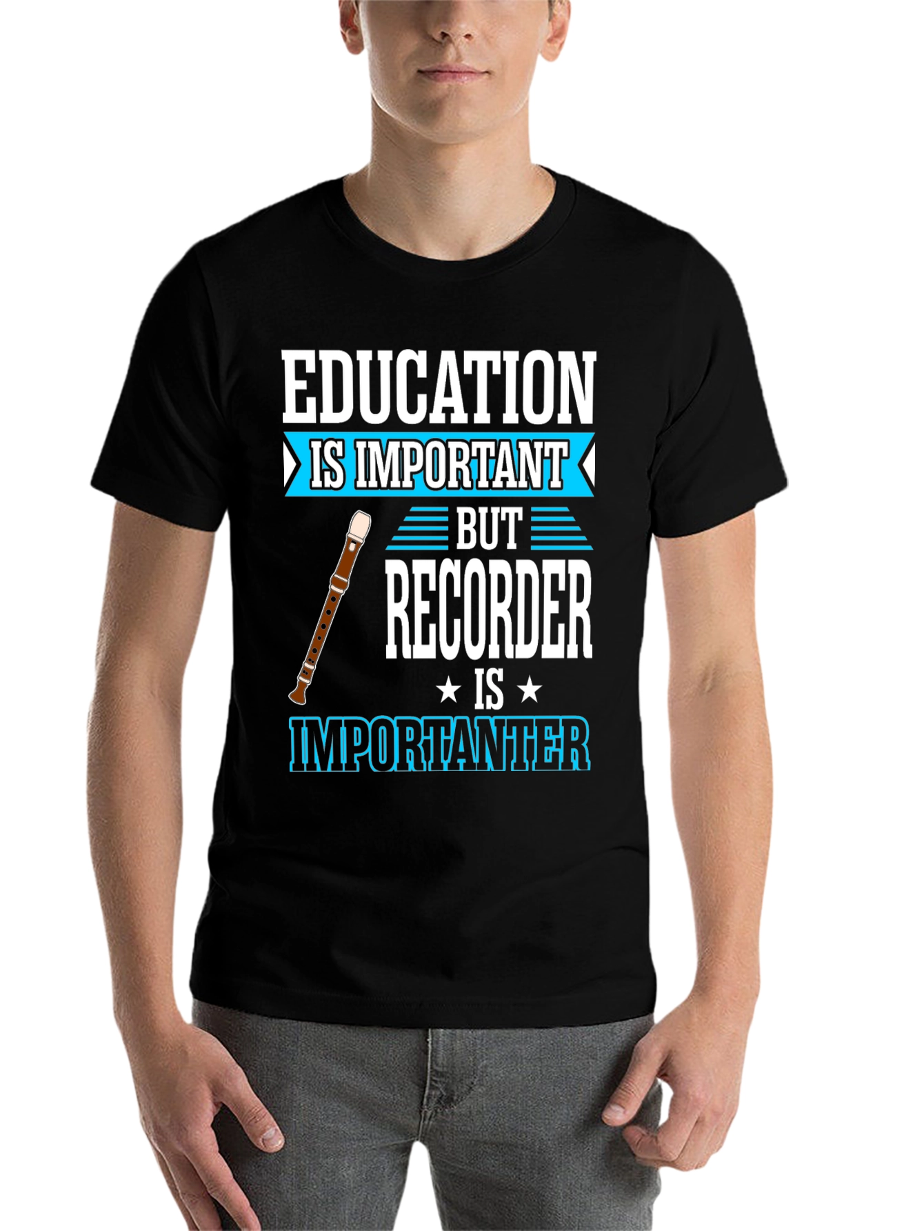 Education vs Recorder T-Shirt
