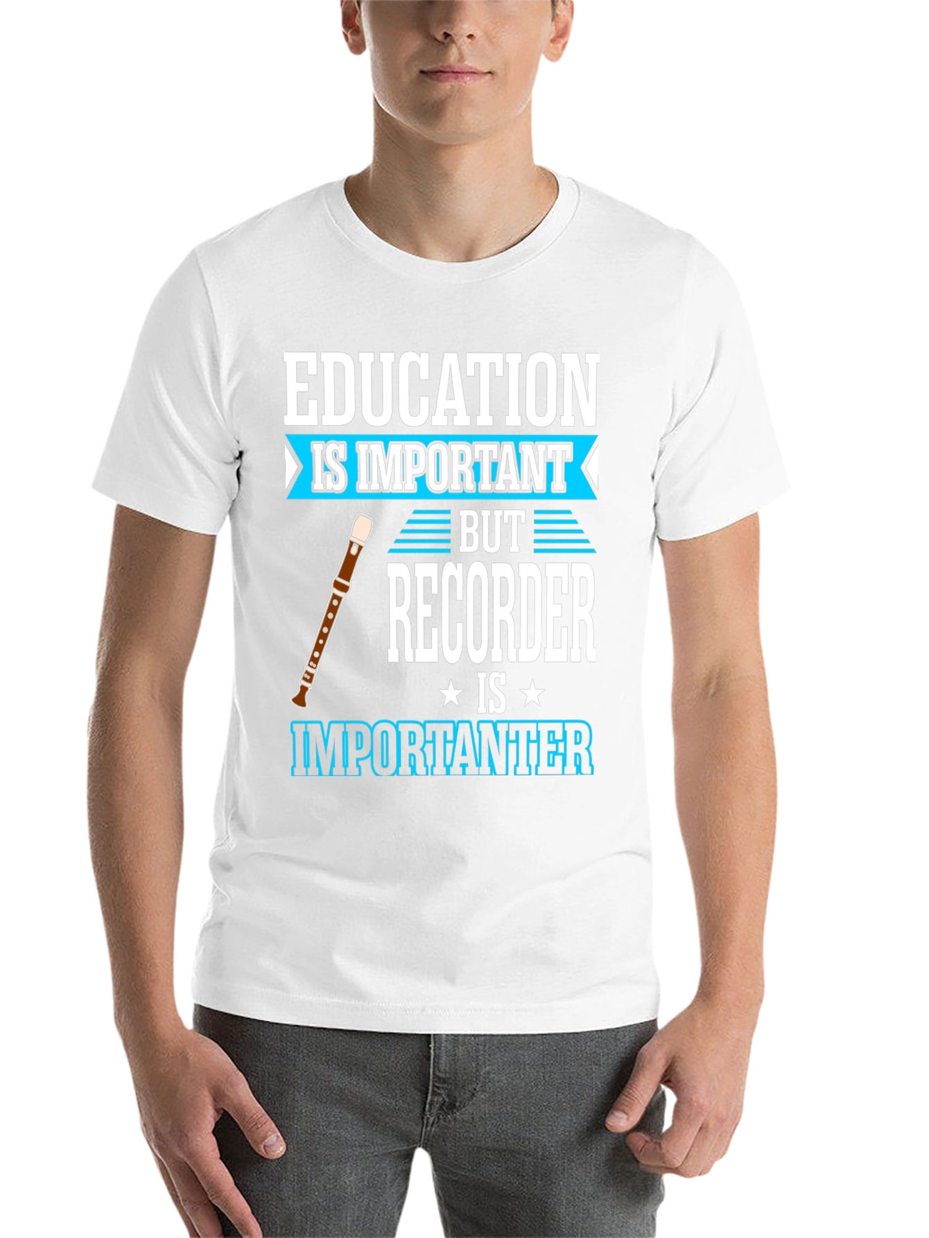 Education vs Recorder T-Shirt