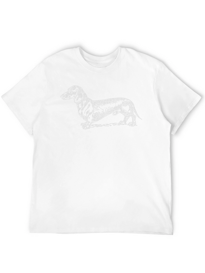 Dachshund Dog Graphic T-Shirt - Black Cotton Tee