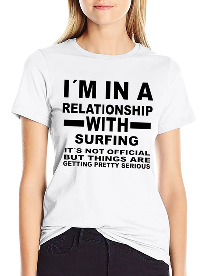 Surfing Relationship Graphic Tee - Funny Novelty Shirt
