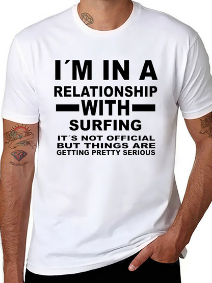 Surfing Relationship Graphic Tee - Funny Novelty Shirt