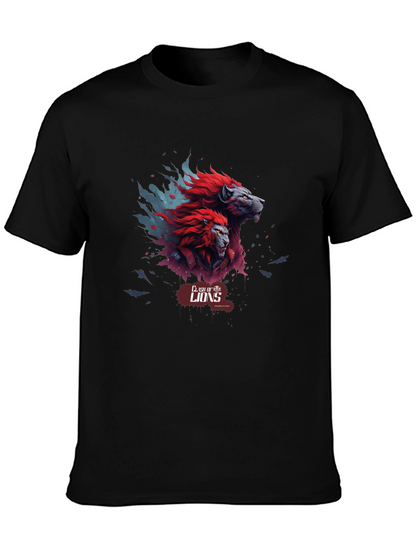 Clash of Lions Graphic Tee - Black