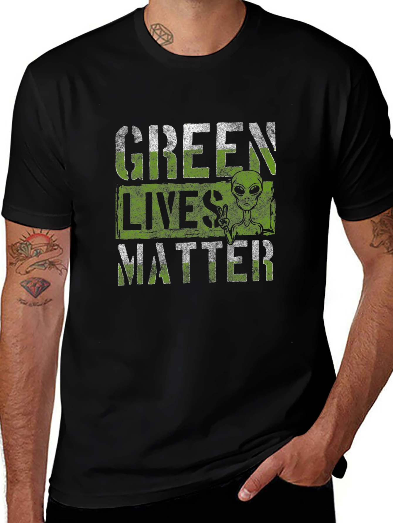 Green Lives Matter Alien T-Shirt