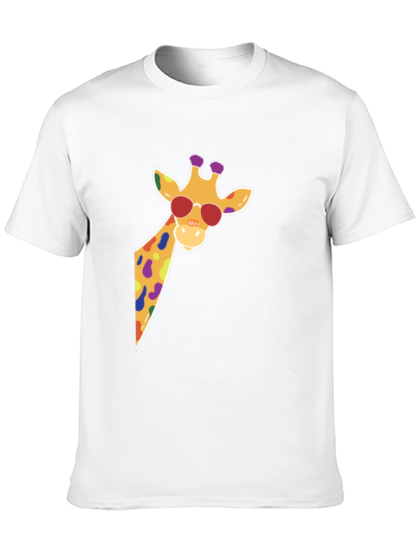 Cool Giraffe Graphic Tee - Black Cotton T-Shirt
