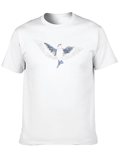 Flying Bird Graphic Black T-Shirt