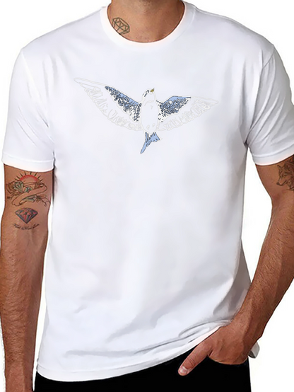 Flying Bird Graphic Black T-Shirt