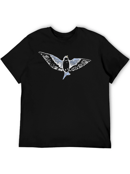 Flying Bird Graphic Black T-Shirt