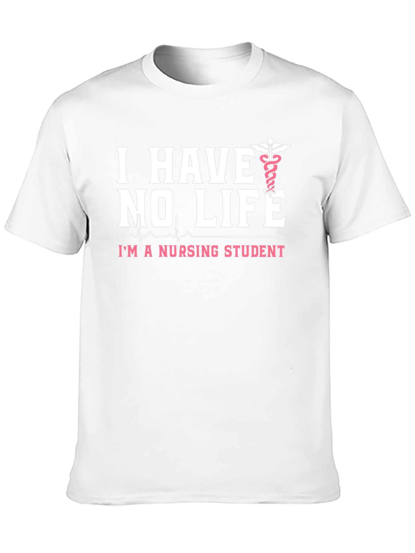 I Have No Life Nursing Student Black T-Shirt
