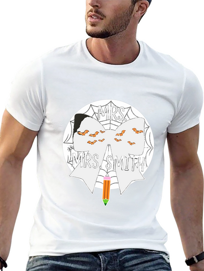 Mrs. Smith Halloween Teacher Bow T-Shirt