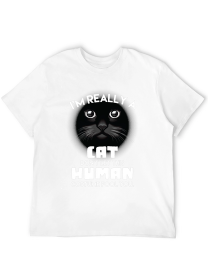 Im Really A Cat T-Shirt Funny Costume Tee