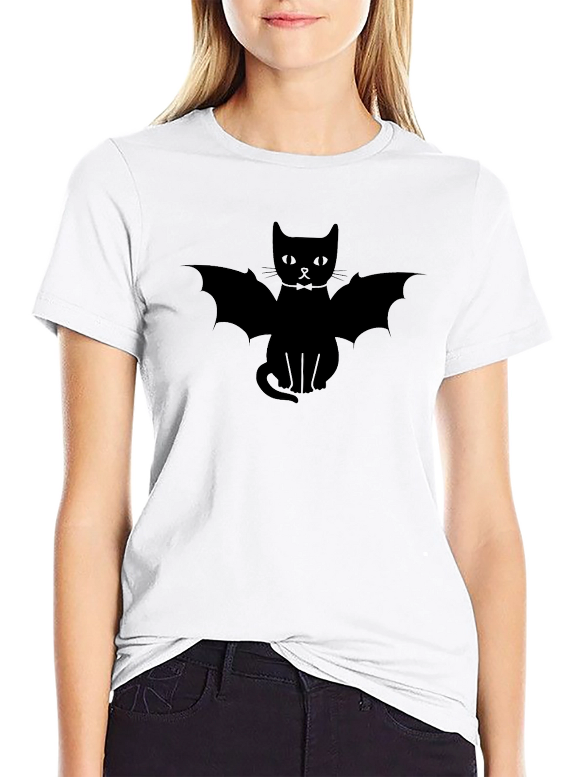 Bat Cat T-Shirt - Spooky Halloween Tee