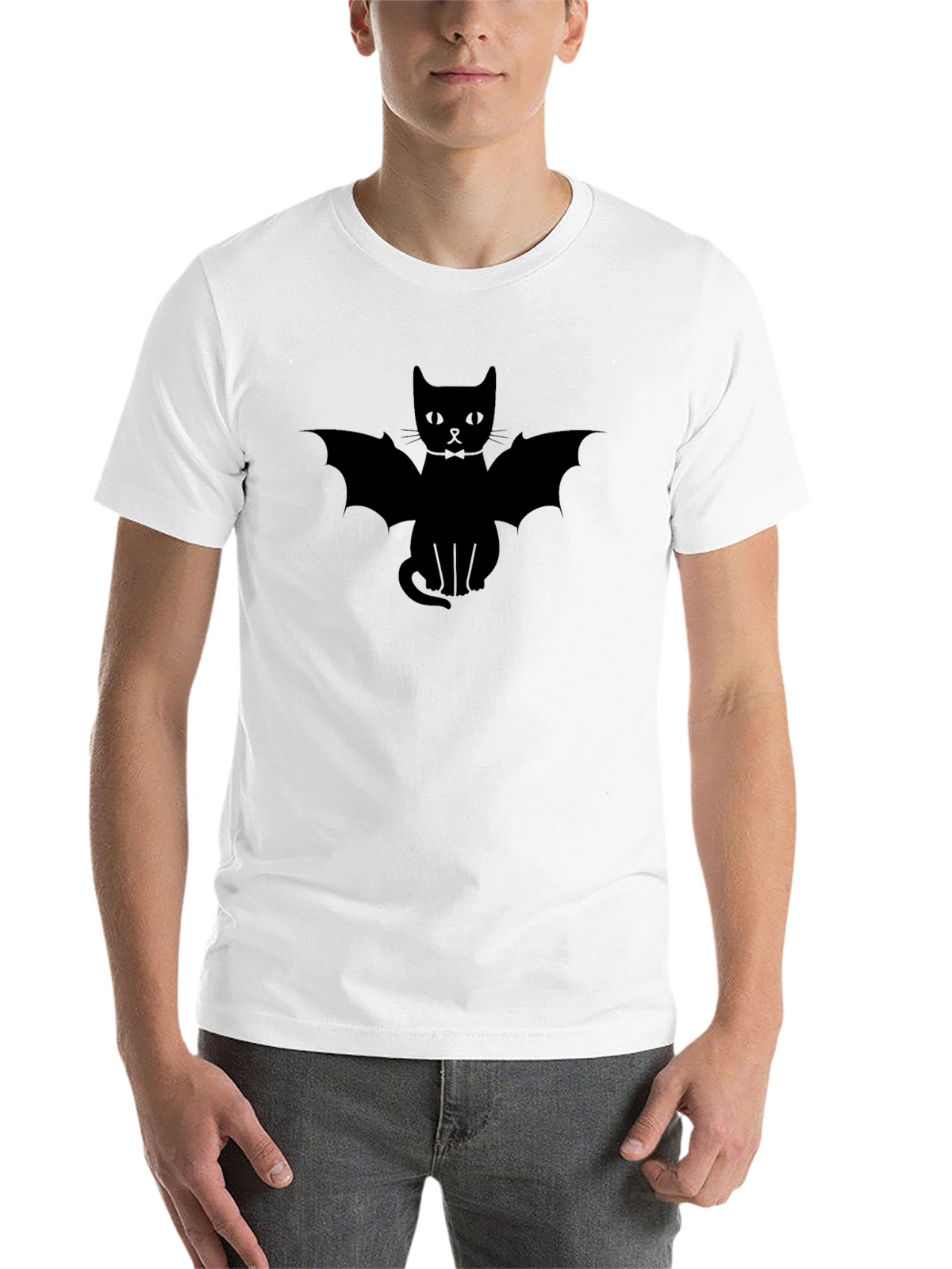 Bat Cat T-Shirt - Spooky Halloween Tee