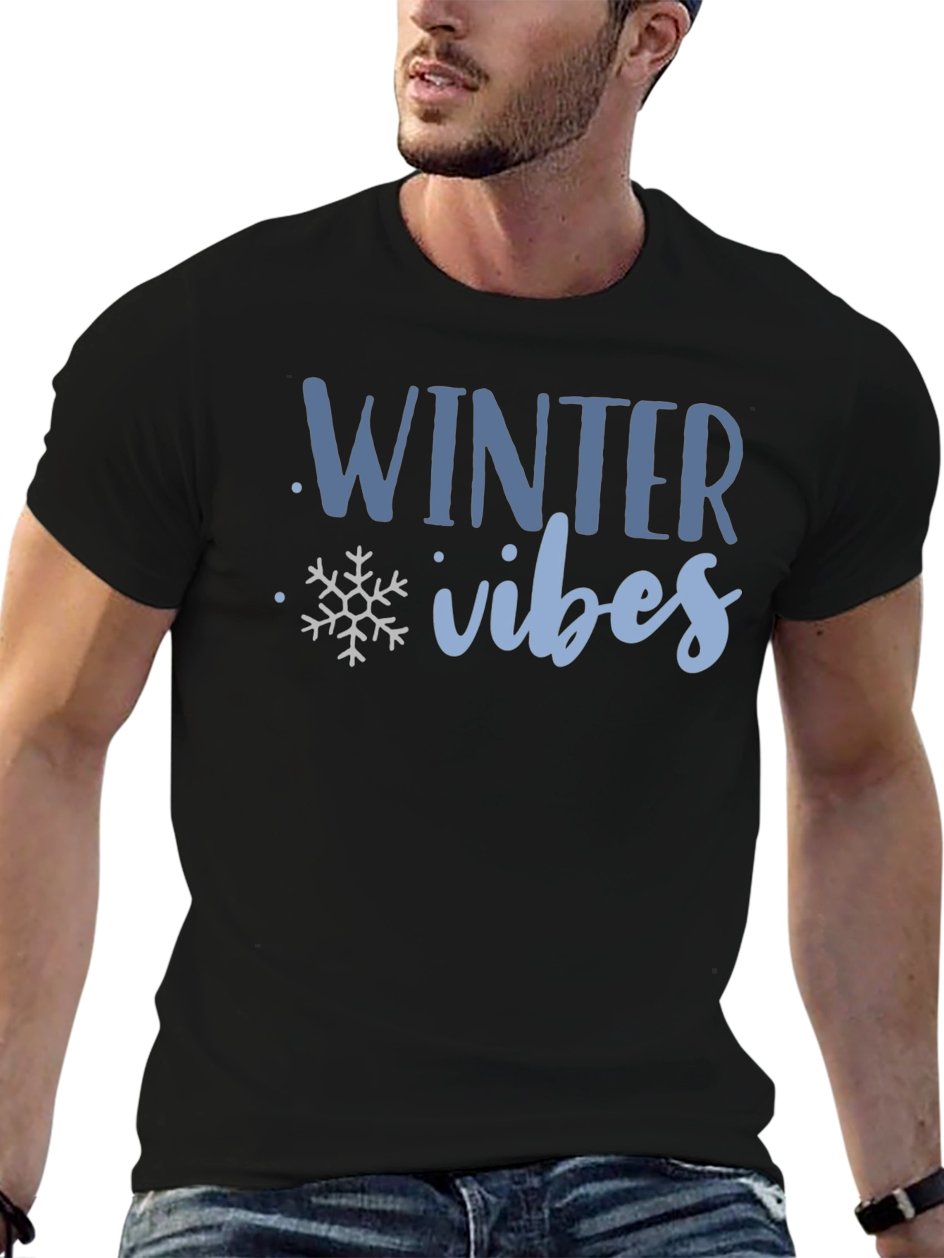 Winter Vibes Graphic Tee - Cozy Holiday Shirt