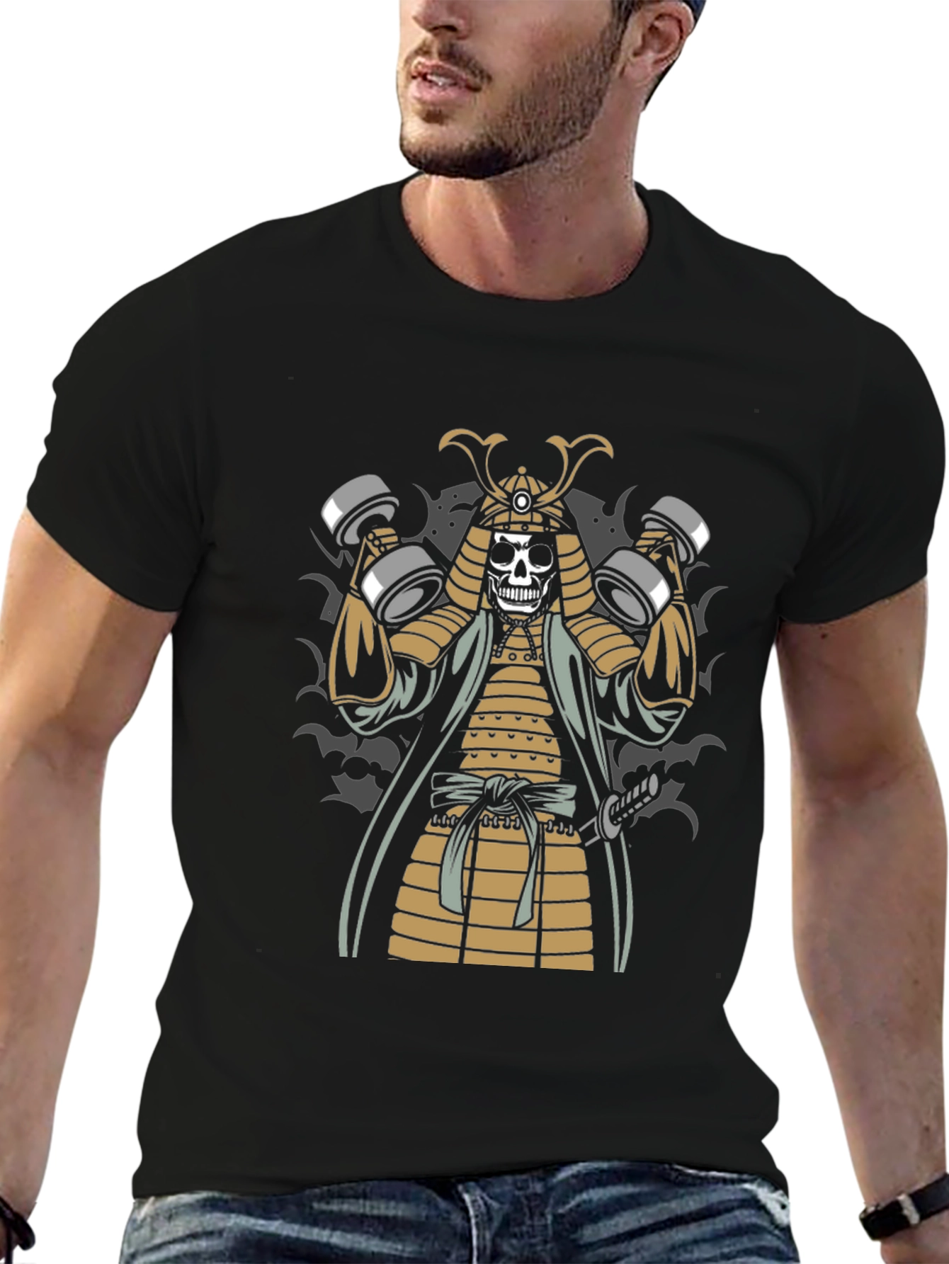 Samurai Skeleton Gym T-Shirt