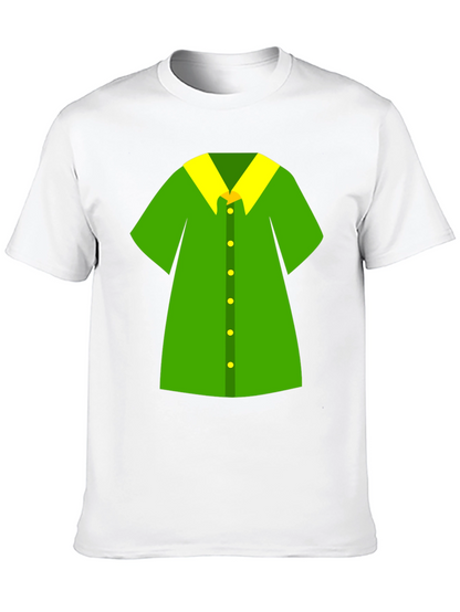 Novelty Green Shirt Design Black T-Shirt