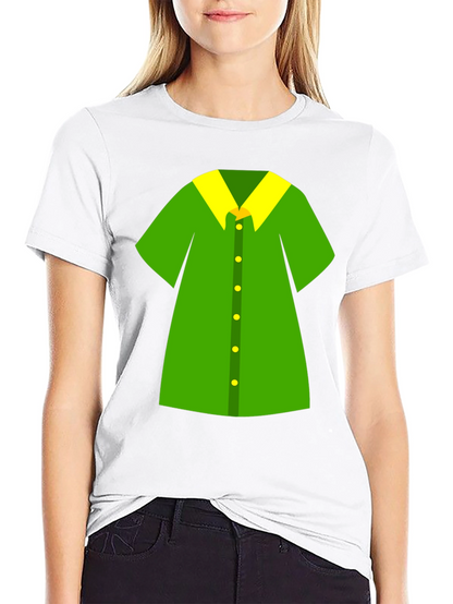 Novelty Green Shirt Design Black T-Shirt